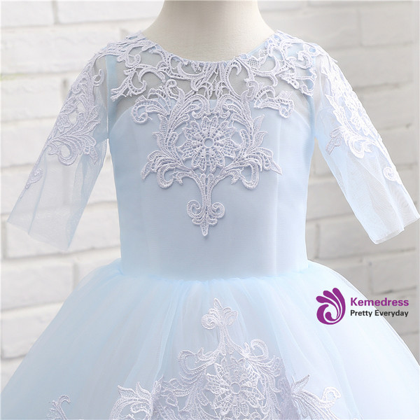 Lovely Flower Girl Dress High Quality Cute Lace Boho Kids Children Dress