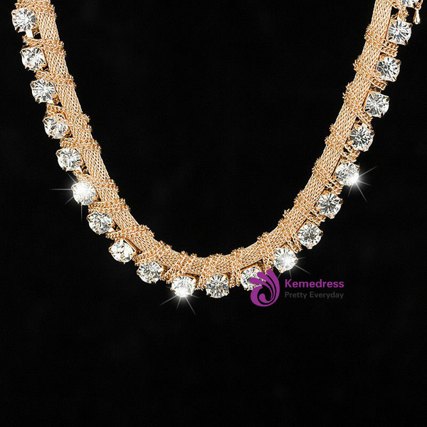 Choker Rhinestones Women Fashion Crystal Necklaces & Pendants Statement