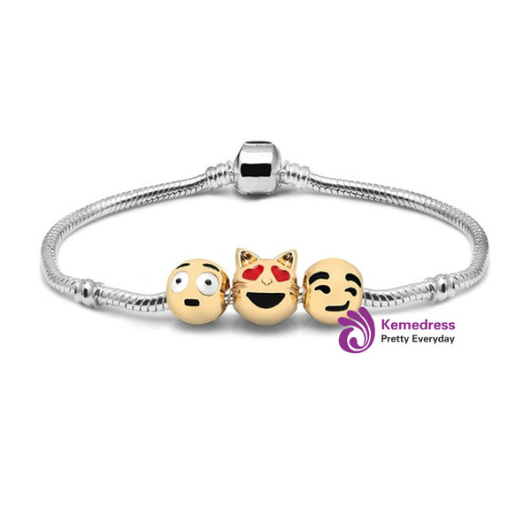 Gift Emoji Love Animals Charms Beads fits European Pan Bracelets