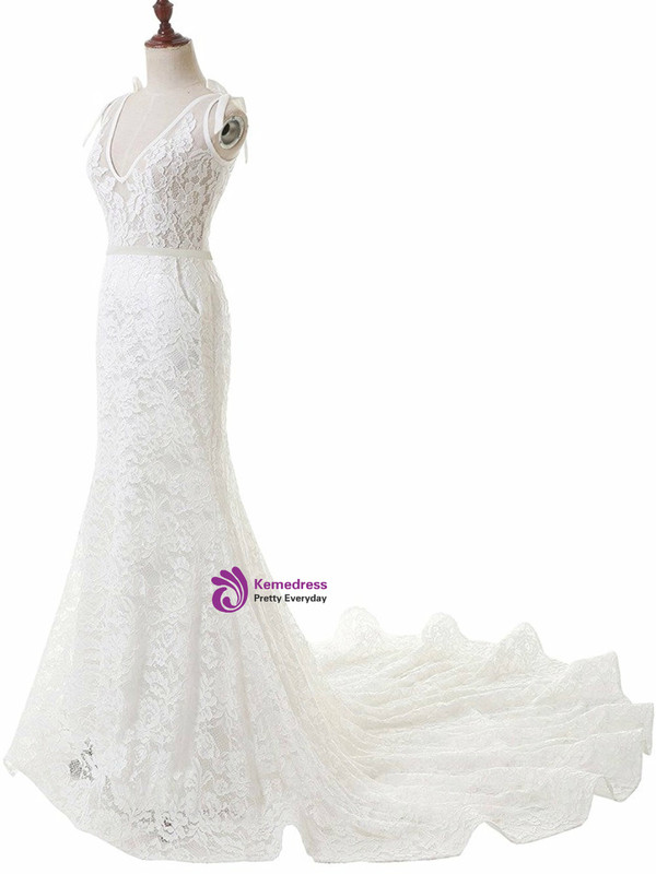Mermaid Dress Lace Light Gauze Backless Wedding Gown