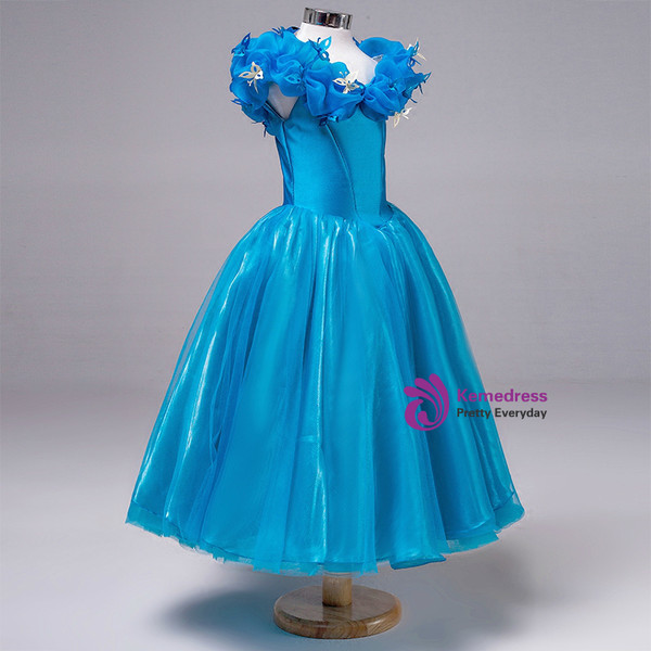 Princess Tutu skirt a Cinderella Blue Costume catwalk in autumn