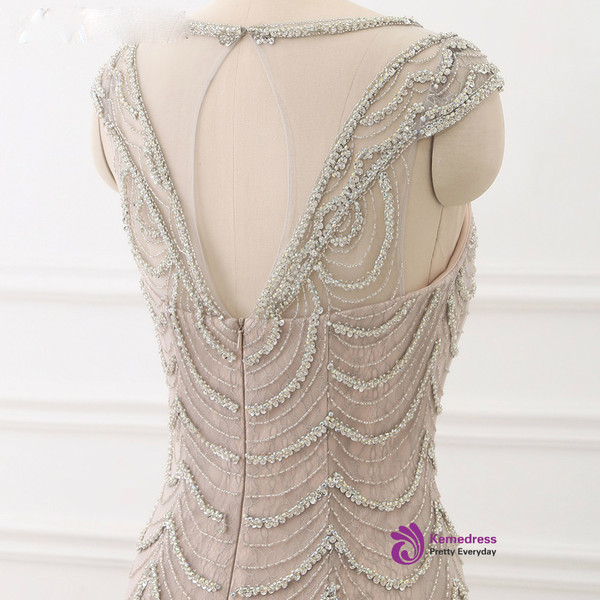 2018 New Evening Dresses Mermaid Formal Women Gowns Lace Beading