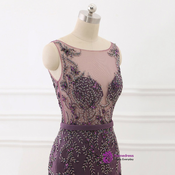 2018 New Formal Prom Party Gowns Women Wear Fancy Beading Mermaid Evening Dress