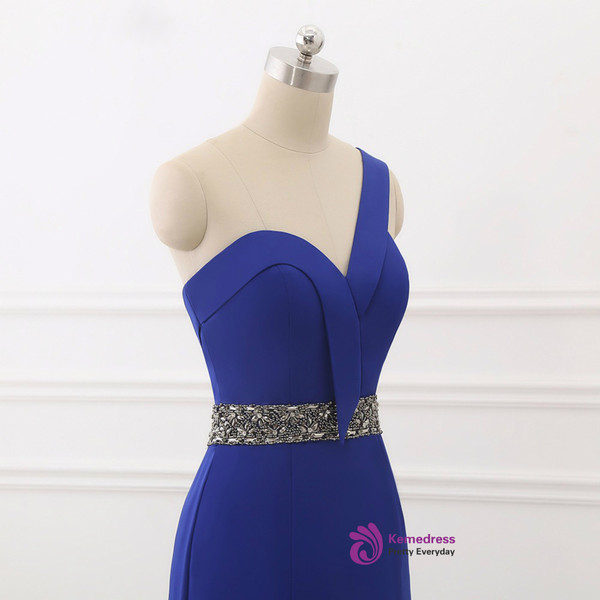 2018 Mermaid Evening Dresses Formal Women Gowns One Shoulder