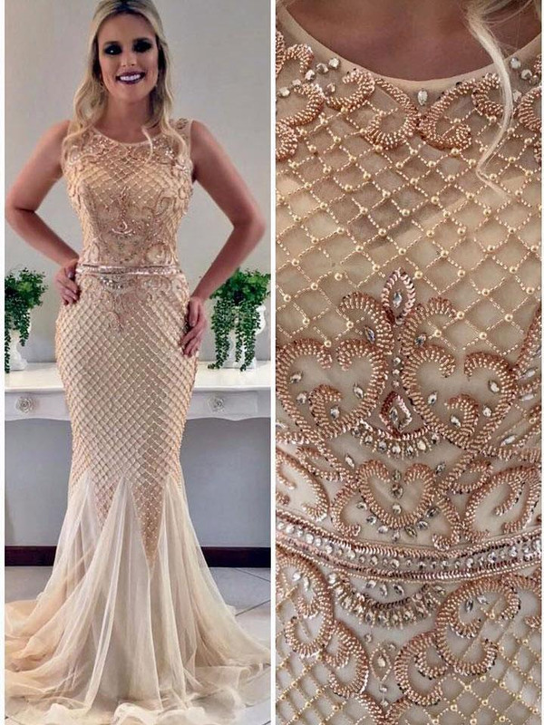 Mermaid Fully Hand Made Beaded Shine Pageant Dresses
