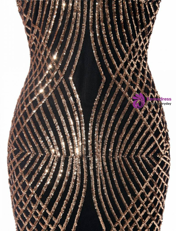 In Stock:Ship in 48 hours Mermaid Sequins V-Neck Prom Dress