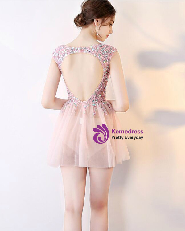 In Stock:Ship in 48 hours V-neck Mini Allure See Through