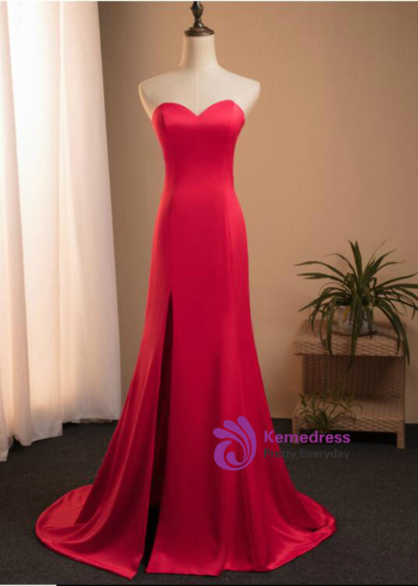 In Stock:Ship in 48 hours Mermaid Red Prom Dress