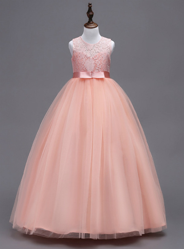 In Stock:Ship in 48 hours A-line Pink Big Girl Dress