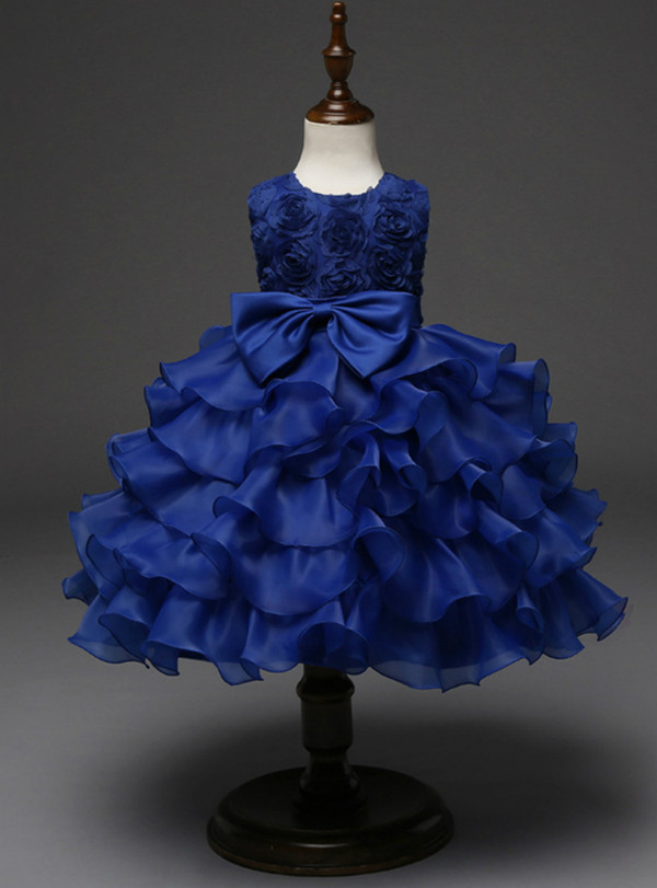 In Stock:Ship in 48 hours Pink Organza Flower Girl Dress