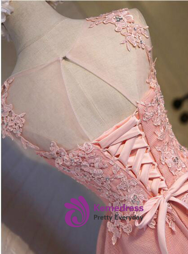 In Stock:Ship in 48 hours Pink Organza Homecoming Dress