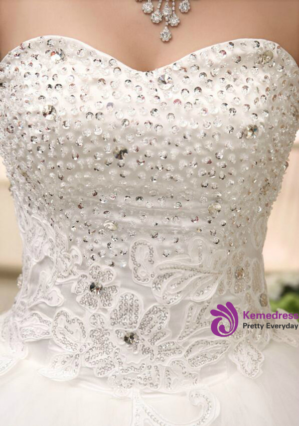 In Stock:Ship in 48 hours Ball Gown White Wedding Dress