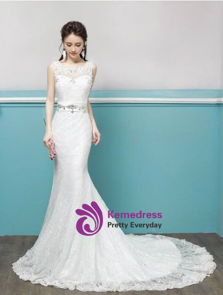 In Stock:Ship in 48 hours Mermaid Lace Wedding Dress