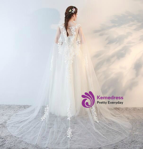 In Stock:Ship in 48 hours A-Line Lace Wedding Dress