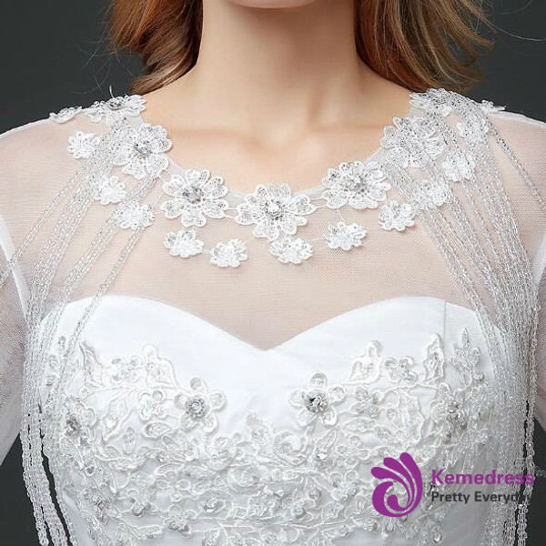 In Stock:Ship in 48 hours Ball Gown Tulle Beading Wedding Dress