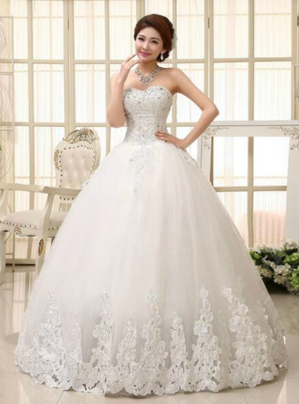 In Stock:Ship in 48 hours Sweetheart Tulle Wedding Dress