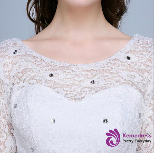 In Stock:Ship in 48 hours Half Sleeve Tulle Wedding Dress