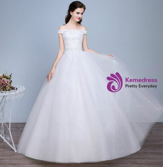 In Stock:Ship in 48 hours White Wedding Dress