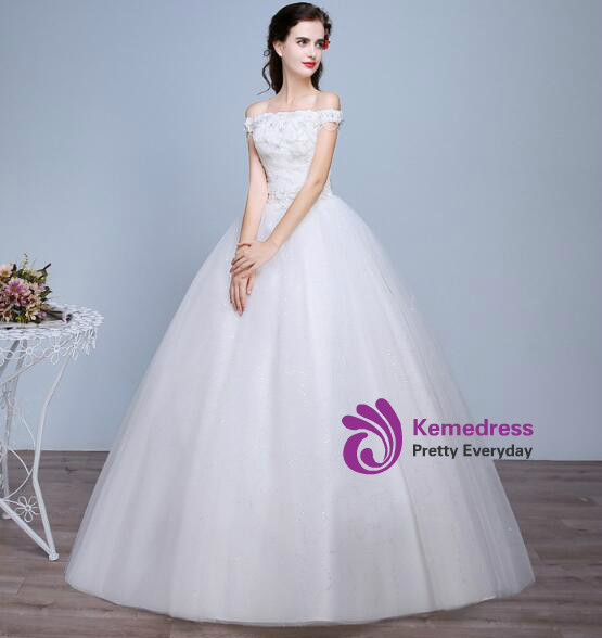 In Stock:Ship in 48 hours White Wedding Dress
