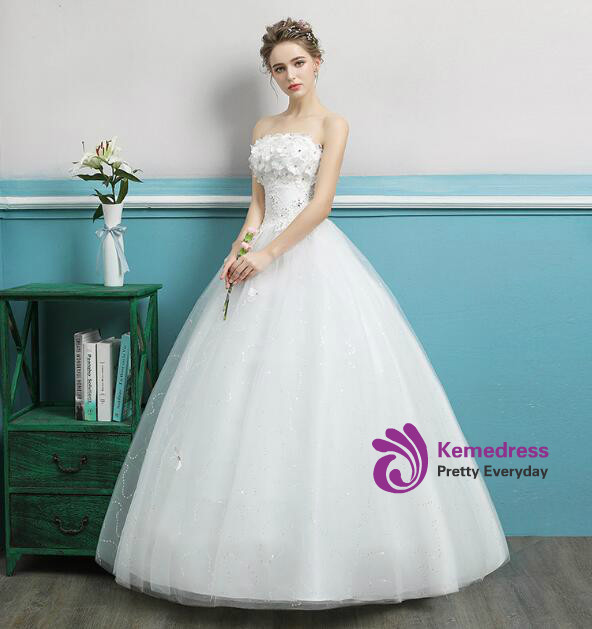 In Stock:Ship in 48 hours Ball gown Strapless Wedding Dress