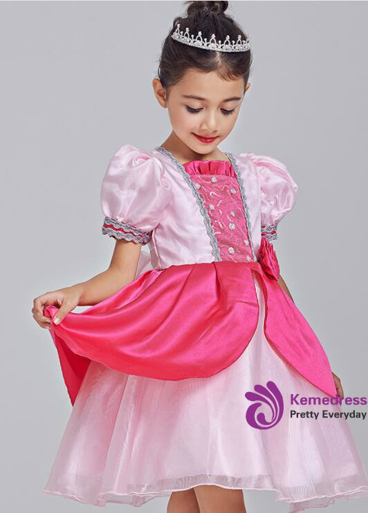 In Stock:Ship in 48 hours Pink Princess Flower Dress