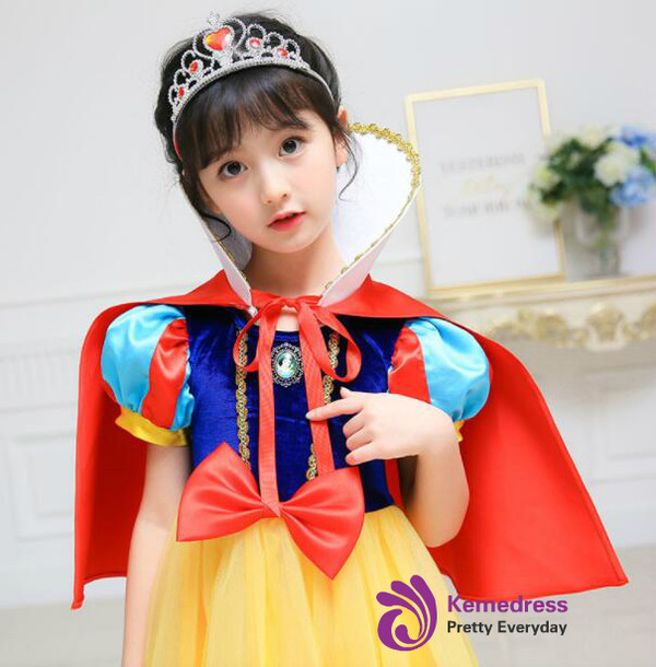 In Stock:Ship in 48 hours Yellow Short Sleeve Girl Dress