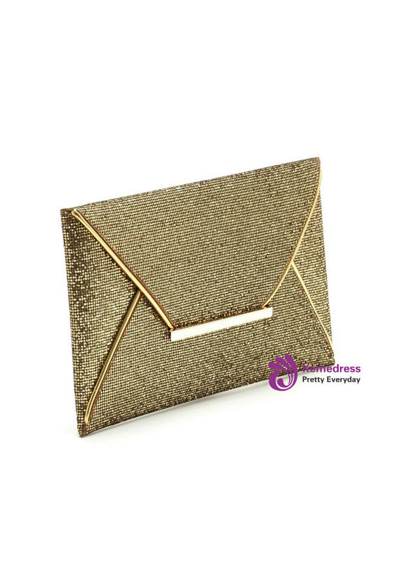 Women Evening Party Bags Gold Sequins Envelope Bag Purse Clutch