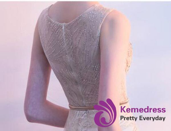 In Stock:Ship in 48 hours Gold Tulle Bling Bling With Sash Prom Dress