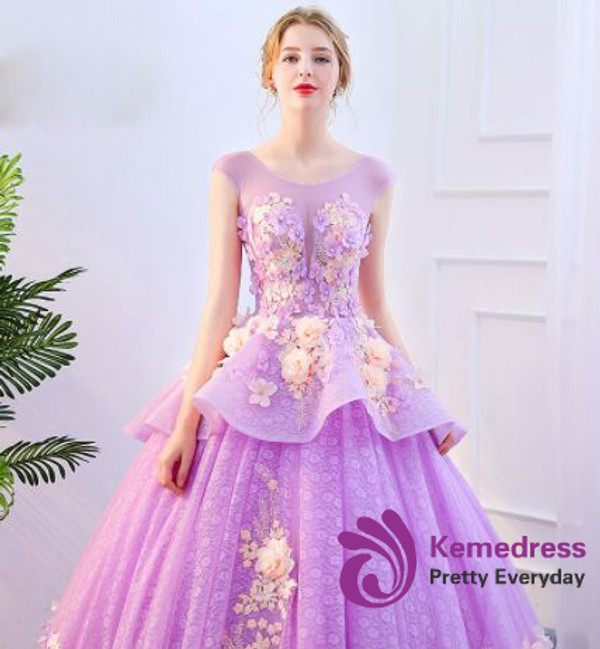 In Stock:Ship in 48 hours Ready To Ship Purple Lace Backless Dress