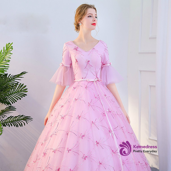 In Stock:Ship in 48 hours Ready To Ship Pink Ball Gown Quinceanera Dresses