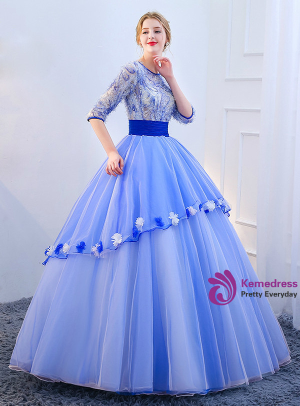 In Stock:Ship in 48 hours Ready To Ship Blue Short Sleeve Sweat Dress