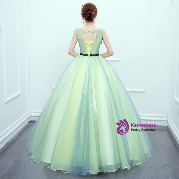 In Stock:Ship in 48 hours Ready To Ship Green Tulle Quinceanera Dresses