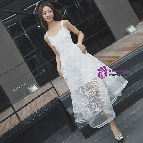 In Stock:Ship in 48 hours Ready To Ship Straps Tulle Appliques Wedding Dress