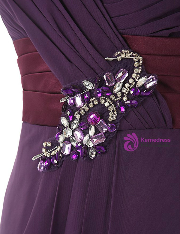 A-Line Sweetheart Pleats Bridesmaid Dress With Crystal