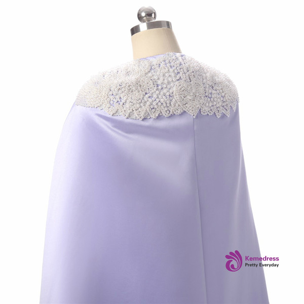 Lavender Satin Pearls Mermaid Mother Of The Bride Dresses