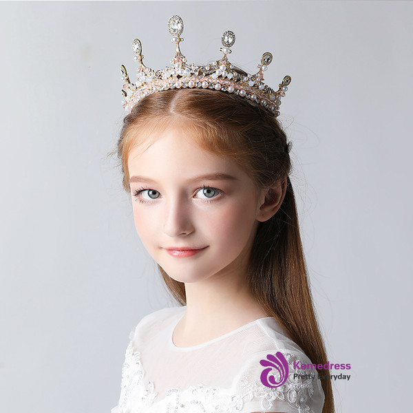 Children's Crown Tiara Crown Crystal Pink Rhinestones