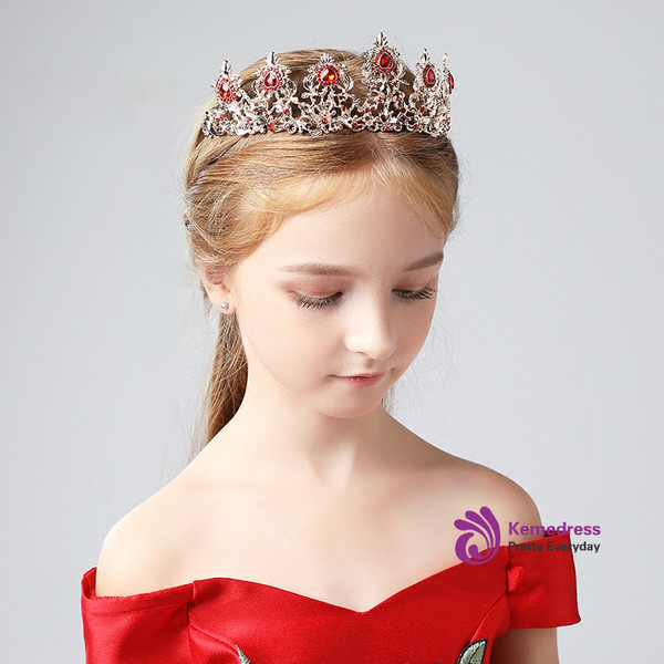 Children's Crown Tiara Gold Princess Sophia Elsa Rhinestones Hairband