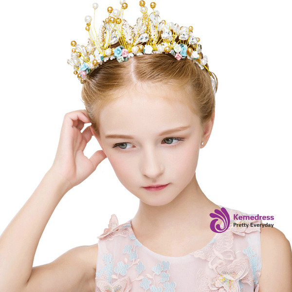 Children's Hair Accessories Crown Tiara Princess Hairband Flower Girl