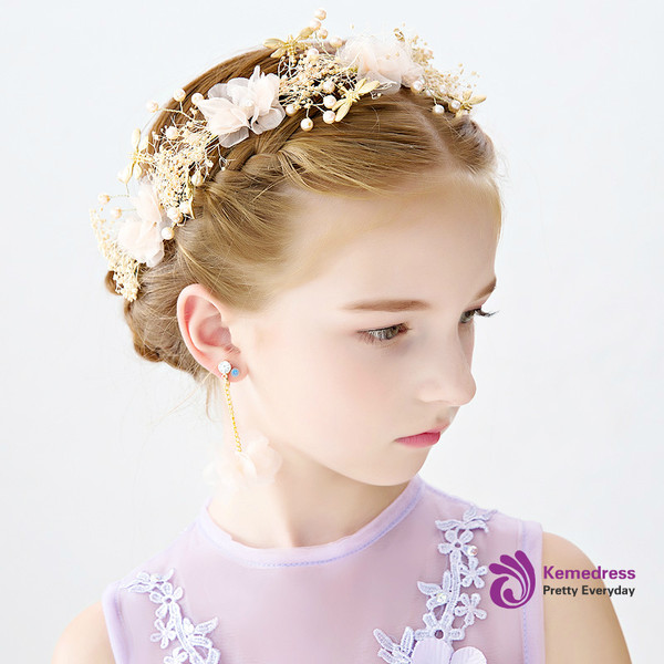 Pink Cute Headband Children's Garland Accessories Princess Flower Girl