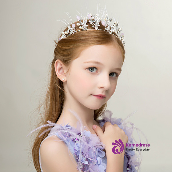 Children's Hair Accessories Rhinestone Crystal Bead Headdress