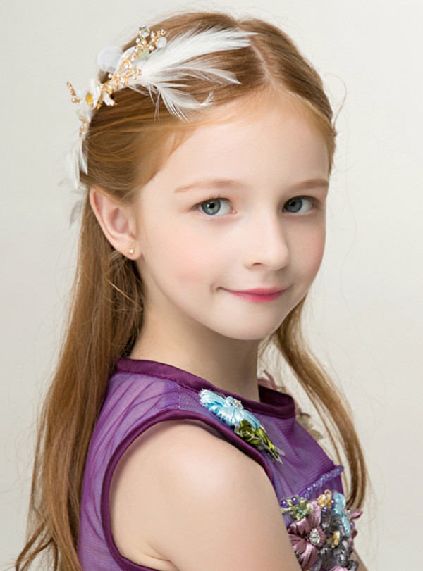 Children's Dress Accessories Edge Clip Feather Hair Accessories