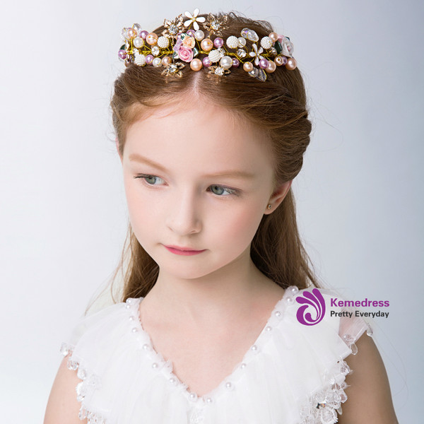 Children's Hair Accessories Princess Hairband Pearls Tiara