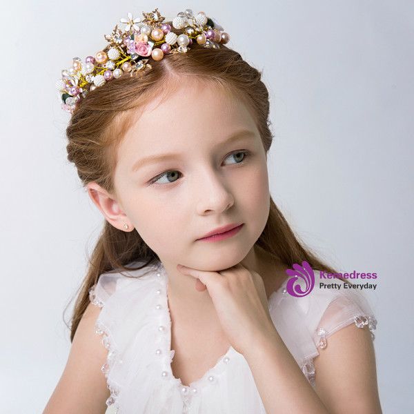 Children's Hair Accessories Princess Hairband Pearls Tiara