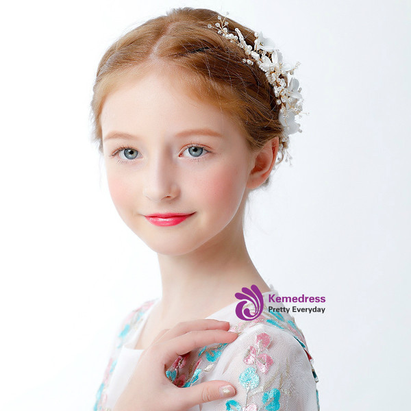 Girl Headdress Garland Flower Girl Headdress White Hair Accessories