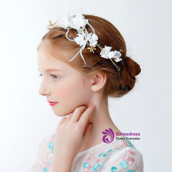 Tiara Hair Accessories Corolla White Princess Crown Clip For Girls