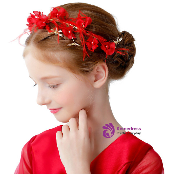 Children's Red Accessories Headdress Garland Headdress