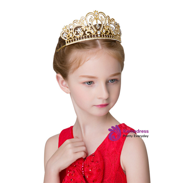 The Girl Gold Big Tiaras Princess Brown Hairband