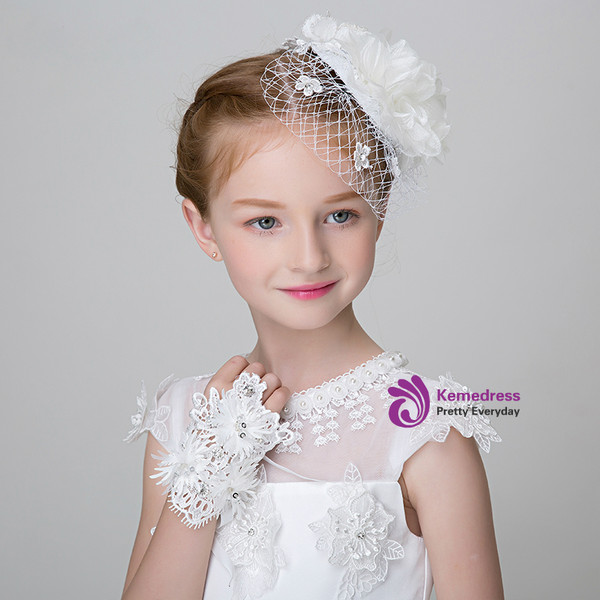 Children's Headdress White Lace Hat Accessory Headdress