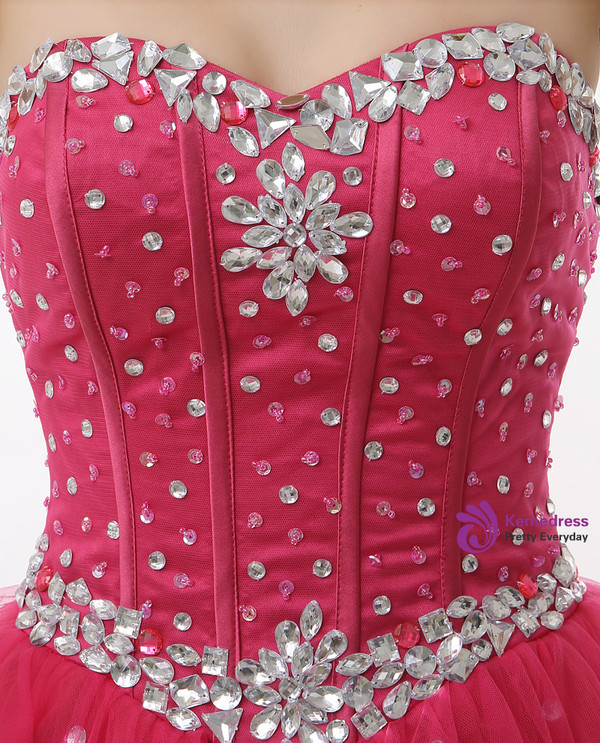 Short Tulle Sweetheart Beading Mini Homecoming Dress