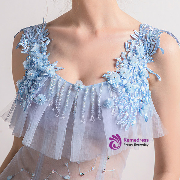 In Stock:Ship in 48 hours White Allure See Through Crystal Prom Dress